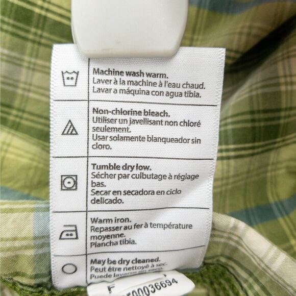 Carhartt Plaid Long Sleeve Men's Large Relaxed Fit Green Blue Button Up Casual - Picture 9 of 12